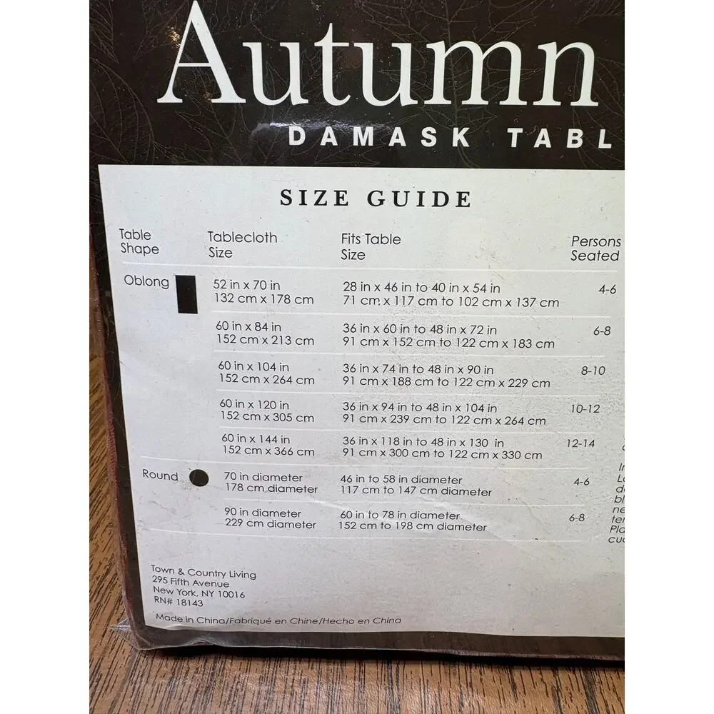Autumn Scroll Damask Tablecloth Wine 70